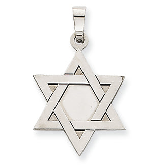 14K White Gold Star of David
