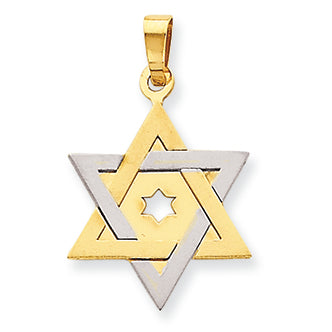 14K Gold Two-tone Star of David