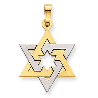 14K Gold Two-tone Star of David