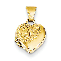 14K Gold Heart Locket