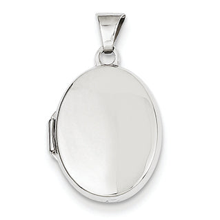 14K White Gold Polished Locket