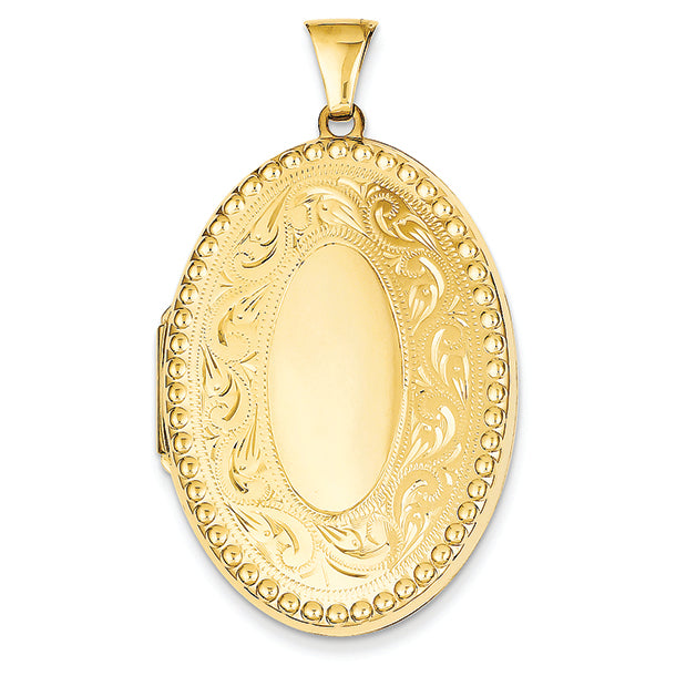 14K Gold Oval Locket