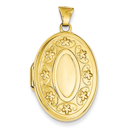 14K Gold Oval Locket