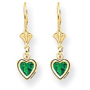 1.1 Carat 14K Gold 5mm Heart Mount St. Helens earring