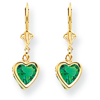 1.6 Carat 14K Gold 6mm Heart Mount St. Helens earring