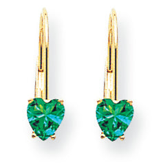 1.1 Carat 14K Gold 5mm Heart Mount St. Helens earring
