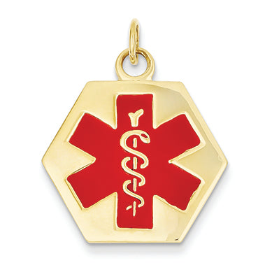 14K Gold Medical Jewelry Pendant