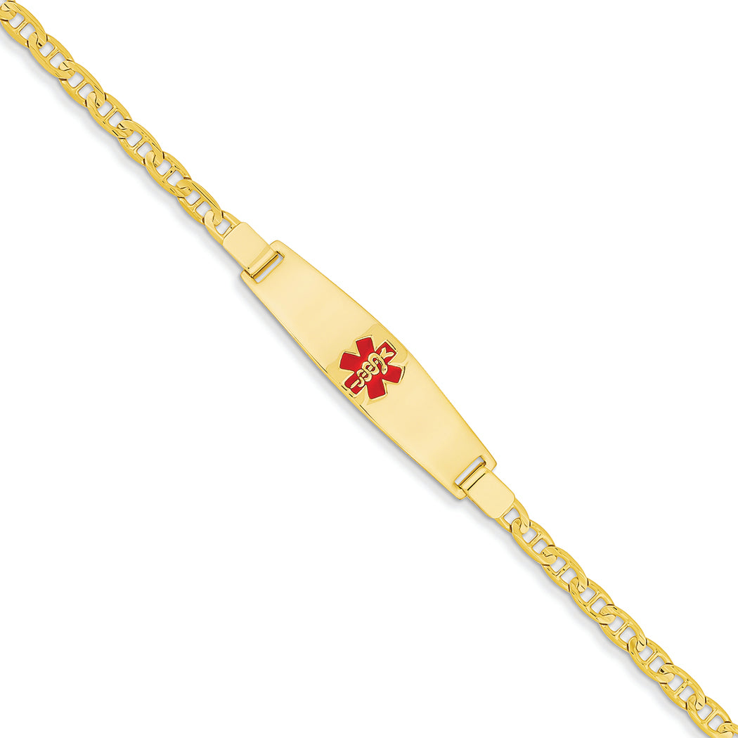 14K Gold Medical Jewelry Bracelet 7 Inches