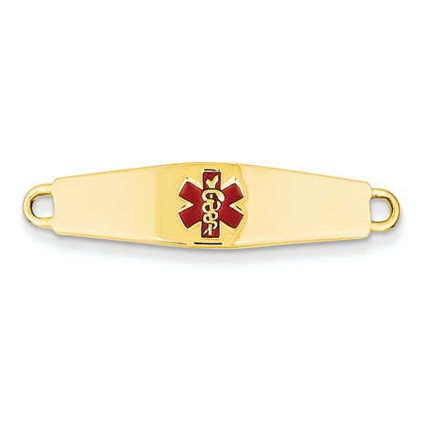 14K Gold Medical Jewelry ID Plate