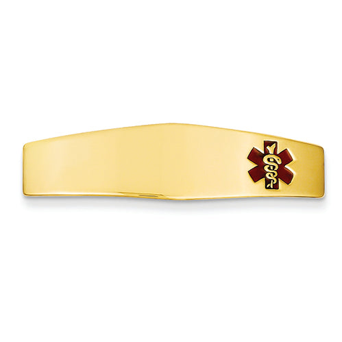 14K Gold Medical Jewelry ID Plate