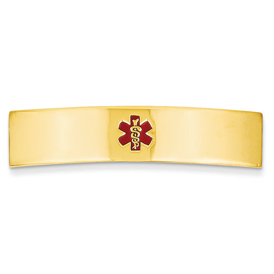 14K Gold Medical Jewelry ID Plate