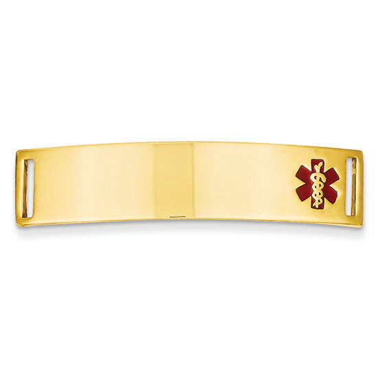 14K Gold Medical Jewelry ID Plate