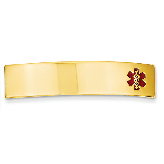 14K Gold Medical Jewelry ID Plate