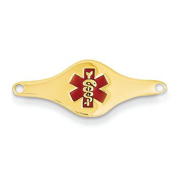 14K Gold Medical Jewelry ID Plate