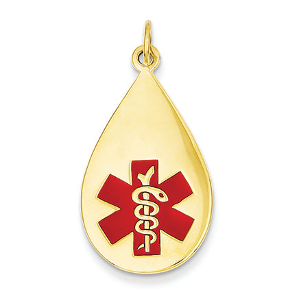 14K Gold Medical Jewelry Pendant