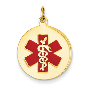 14K Gold Medical Jewelry Pendant