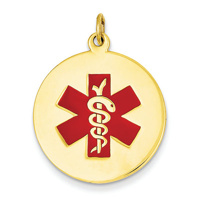 14K Gold Medical Jewelry Pendant