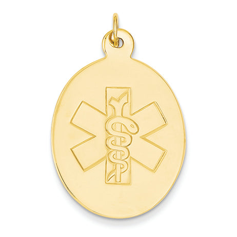 14K Gold Non-enameled Medical Jewelry Pendant