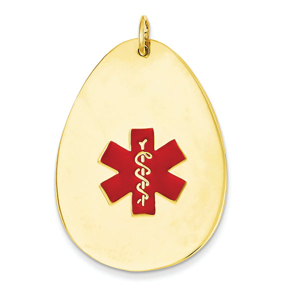 14K Gold Medical Jewelry Pendant