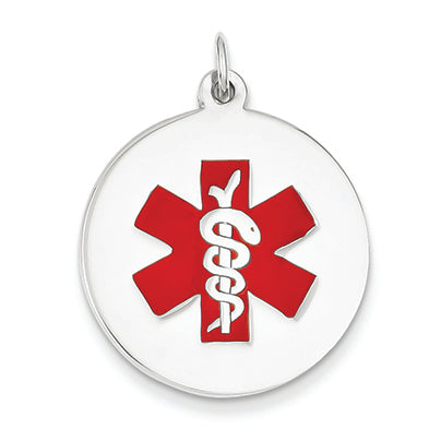 14K White Gold Medical Jewelry Pendant