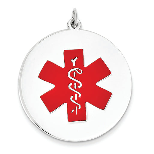 14K White Gold Medical Jewelry Pendant