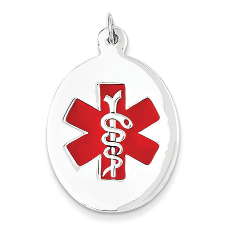 14K White Gold Medical Jewelry Pendant