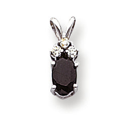 0.8 Carat 14K Gold Sapphire Diamond pendant
