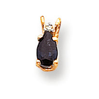 0.5 Carat 14K Gold Sapphire Diamond pendant