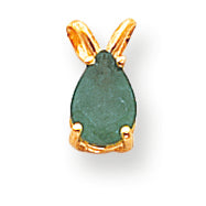 0.7 Carat 14K Gold Emerald pendant