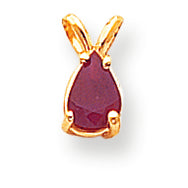 0.9 Carat 14K Gold Ruby Diamond pendant