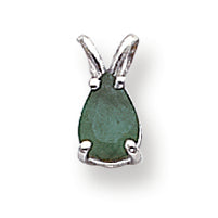 0.7 Carat 14K White Gold Emerald pendant