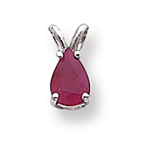 0.9 Carat 14K White Gold Ruby pendant
