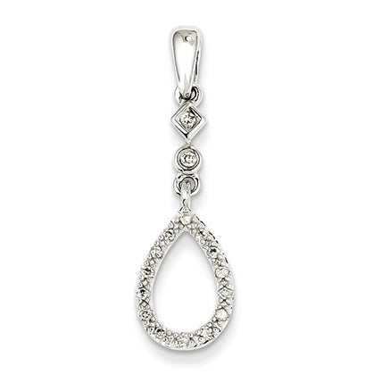 0.1 Carat 14K White Gold Vintage Diamond Pendant
