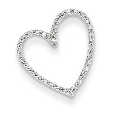 0.1 Carat 14K White Gold Diamond Vintage Heart Pendant