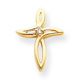 14K Gold Diamond Passion Cross Pendant