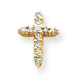 0.3 Carat 14K Gold Diamond Cross Pendant