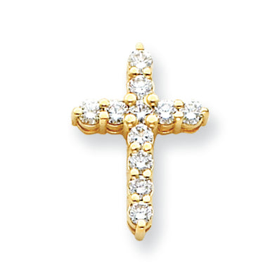 1 Carat 14K Gold Diamond Cross Pendant