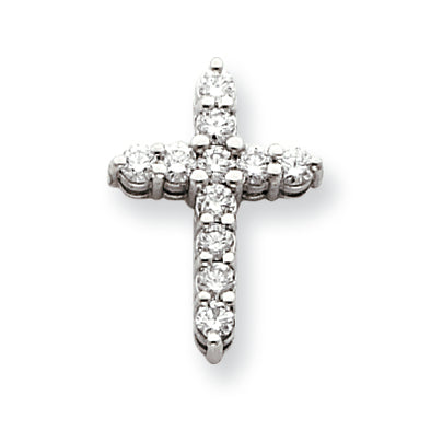 1 Carat 14K White Gold Diamond Cross Pendant