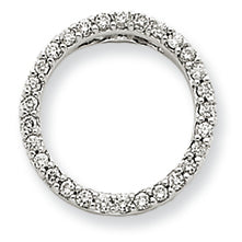 0.3 Carat 14K White Gold Diamond Circle Pendant
