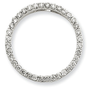0.8 Carat 14K White Gold Diamond Circle Pendant