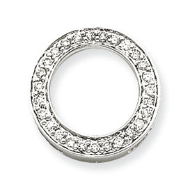 0.3 Carat 14K White Gold Diamond Circle Pendant