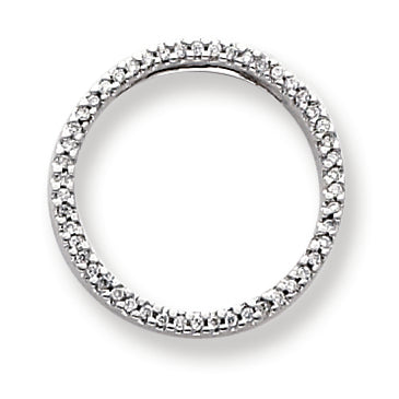 0.3 Carat 14K White Gold Diamond Circle Pendant