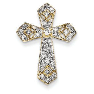 0.3 Carat 14K Gold Passion Diamond Cross Pendant