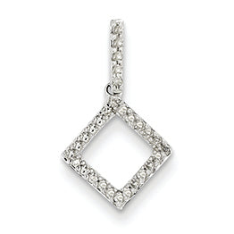 0.1 Carat 14K White Gold Diamond Pendant