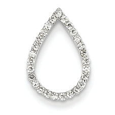 0.2 Carat 14K White Gold Diamond Teardrop Pendant