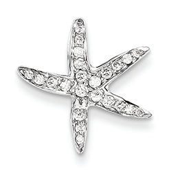 0.3 Carat 14K White Gold Diamond Starfish Pendant