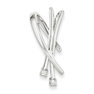 14K White Gold Fancy Diamond Pendant
