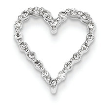 0.2 Carat 14K White Gold Diamond Heart Slide