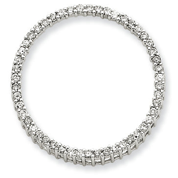 0.8 Carat 14K White Gold Diamond Circle Pendant