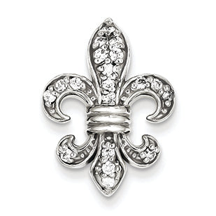 0.3 Carat 14K White Gold Fleur De Lis Diamond Pendant